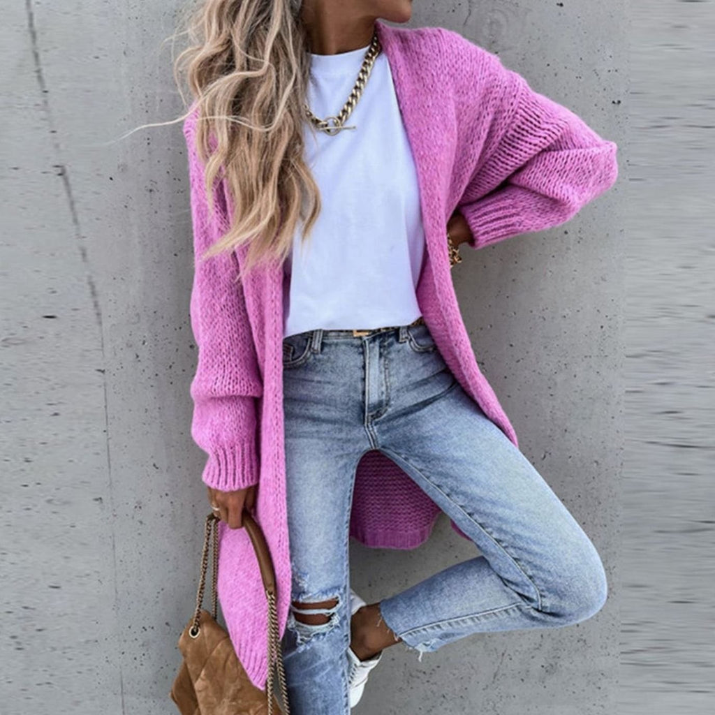 Cardigan long Oversized en maille, devant ouvert