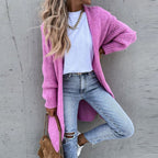 Cardigan long Oversized en maille, devant ouvert
