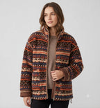 Chaqueta extragrande de tejido borg