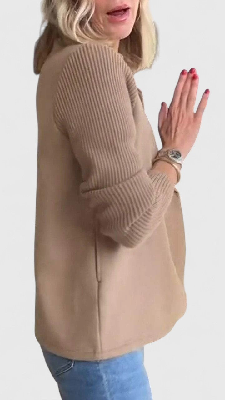Blazer croisé sans manches à revers crantés