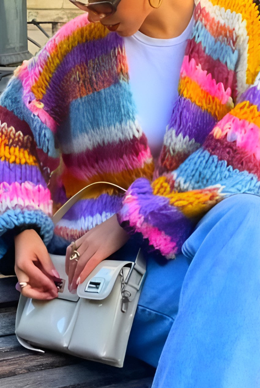 Cropped Chunky Knit Cardigan