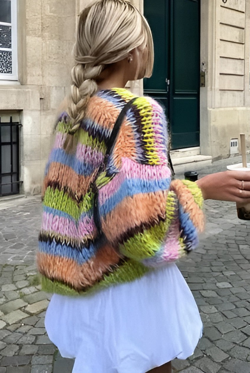 Cropped Chunky Knit Cardigan