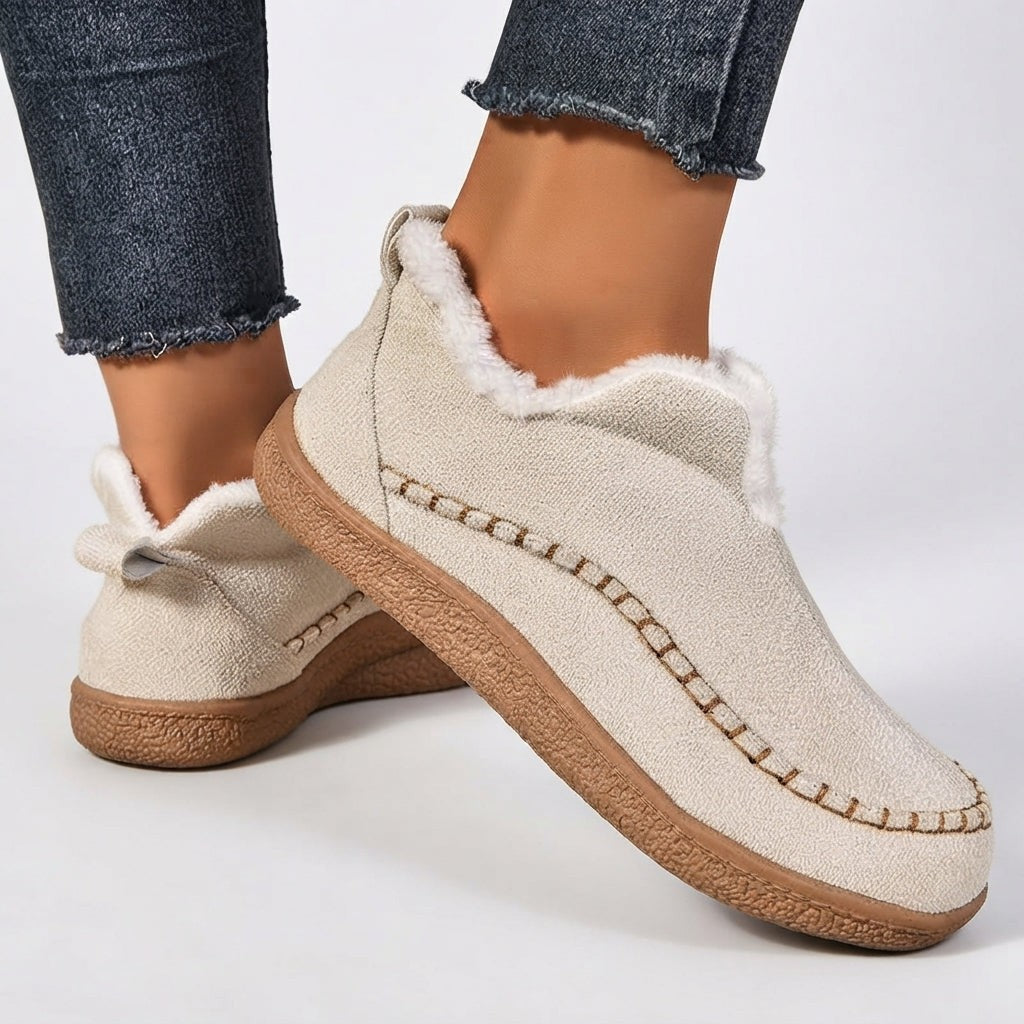 Botines slip-on de pelo suave