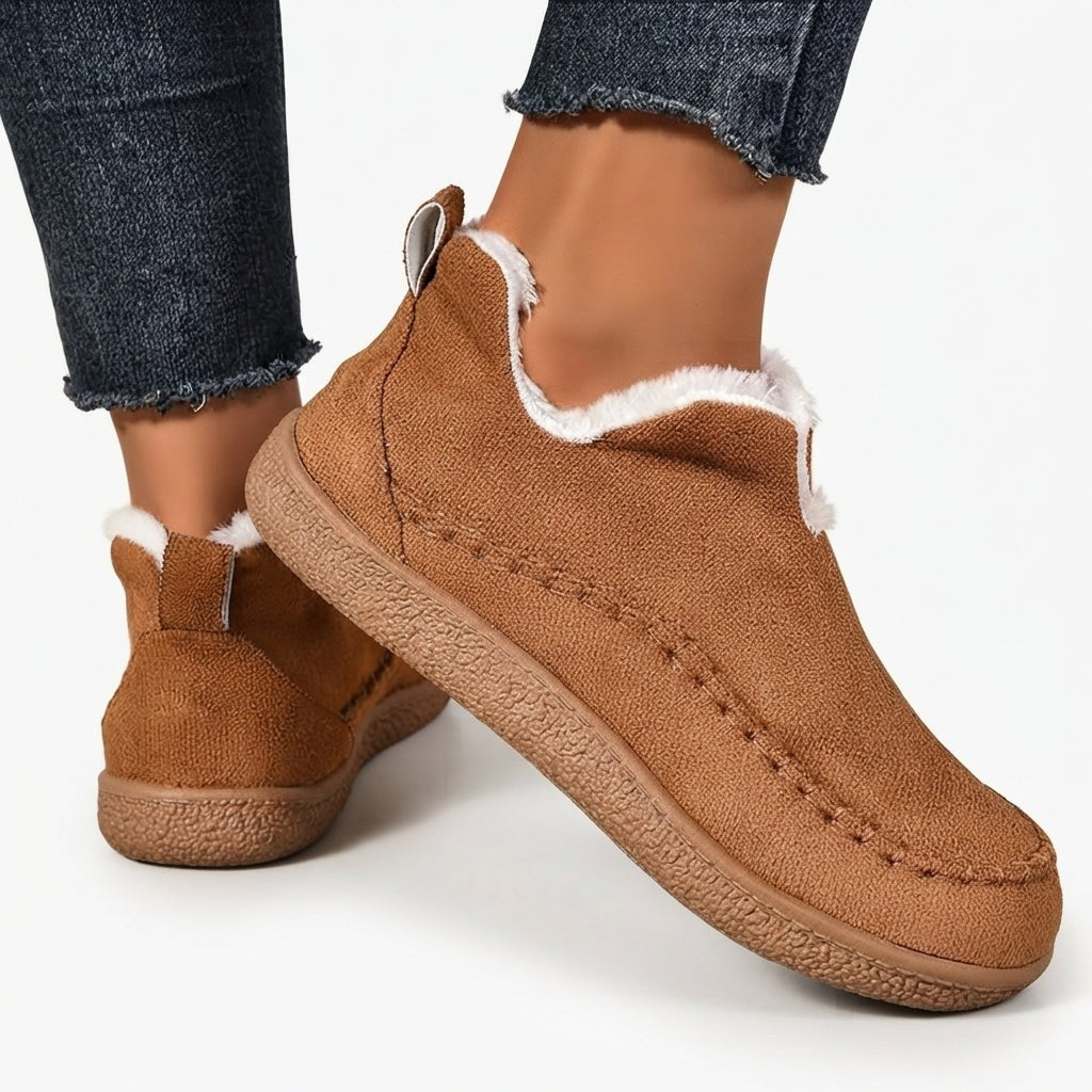 Botines slip-on de pelo suave