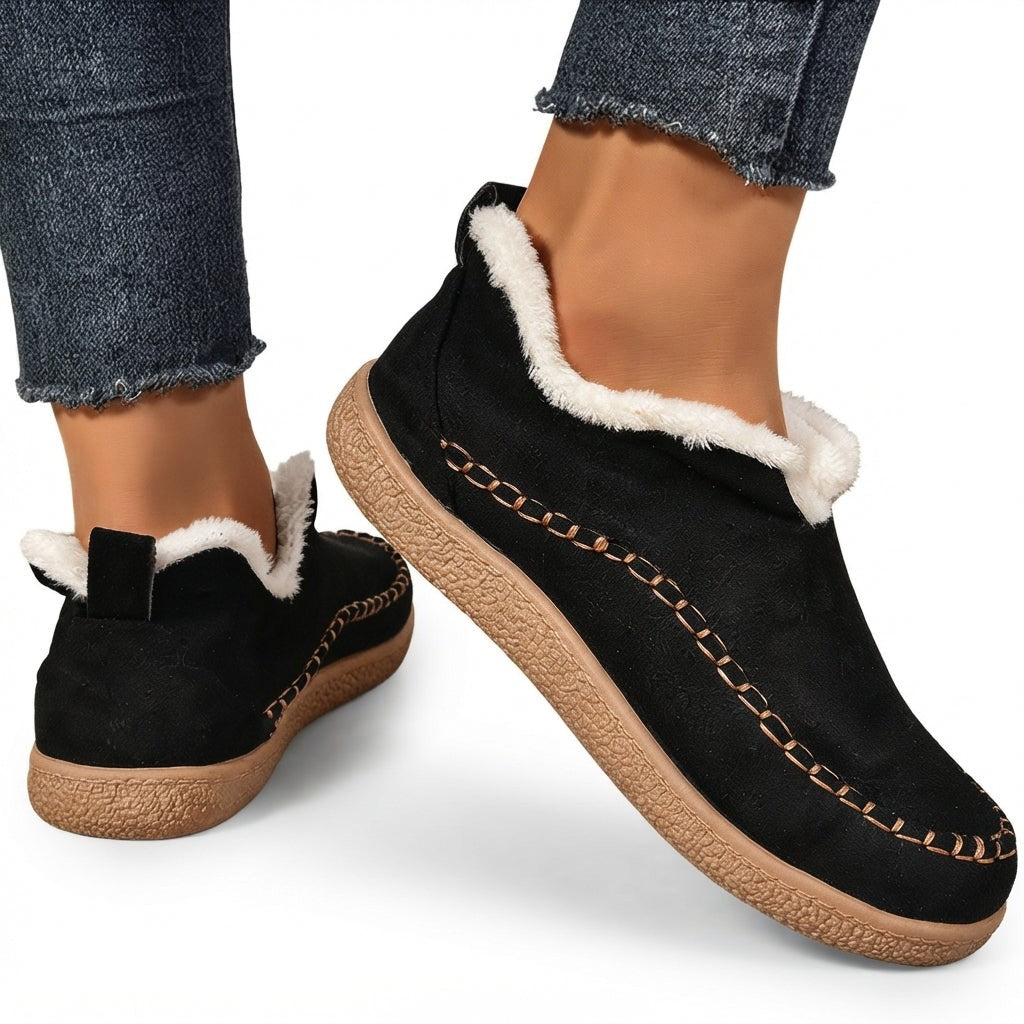 Botines slip-on de pelo suave