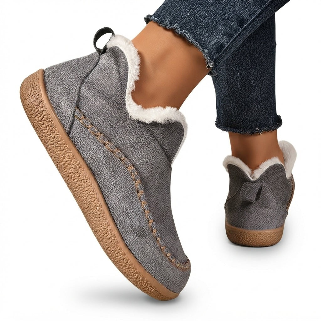 Botines slip-on de pelo suave