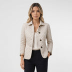 Diamond Quilted Jacket Slim Fit Button Front