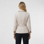 Diamond Quilted Jacket Slim Fit Button Front