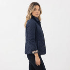 Diamond Quilted Jacket Slim Fit Button Front