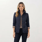 Diamond Quilted Jacket Slim Fit Button Front