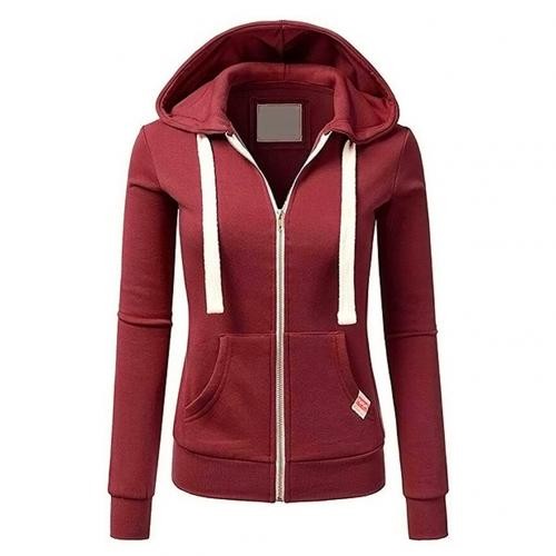 Zip Up Hoodie Jacket Front Pocket