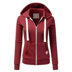 Zip Up Hoodie Jacket Front Pocket