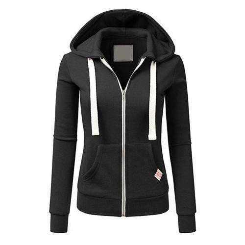Zip Up Hoodie Jacket Front Pocket