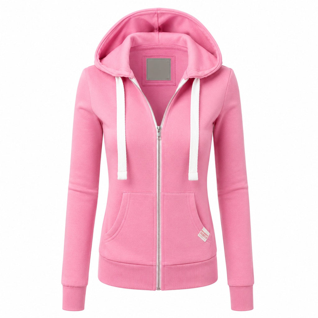 Zip Up Hoodie Jacket Front Pocket