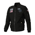 Bomber militaire détail badge col montant