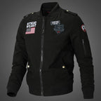 Bomber militaire détail badge col montant