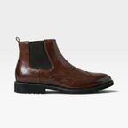 Wingtip Brogue Chelsea Boots Elasticated Side