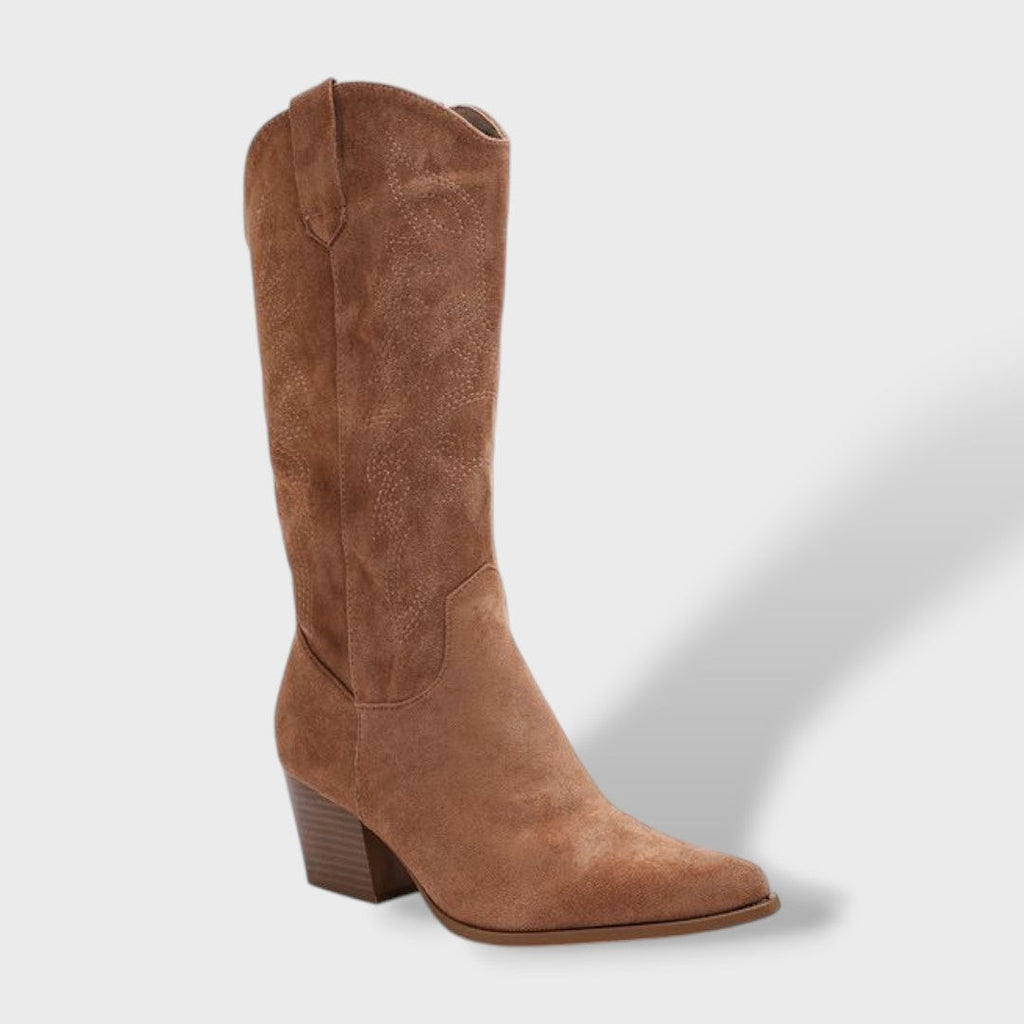 Bottes western de cowboy à hauteur du genou brodées
