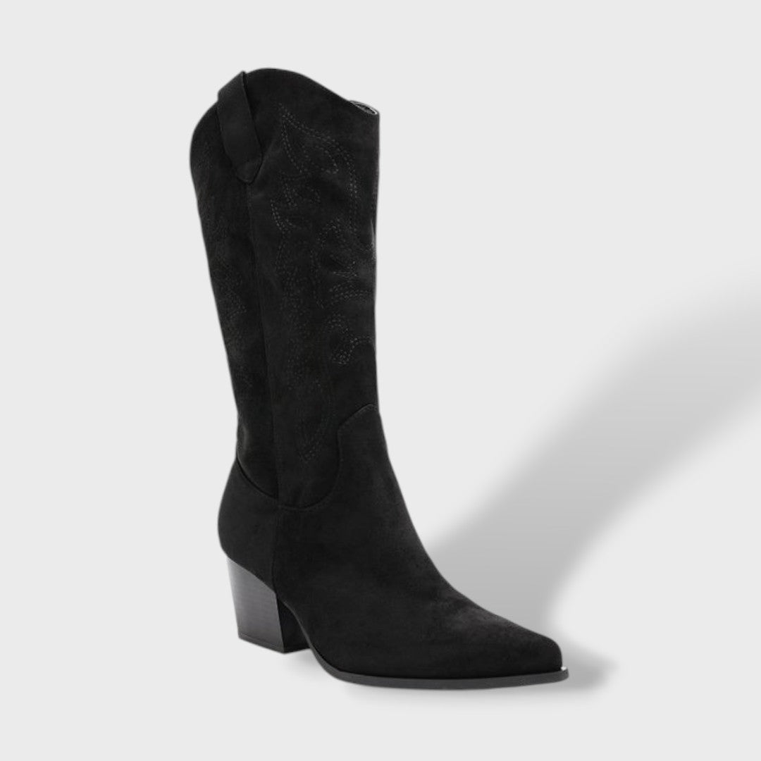 Bottes western de cowboy à hauteur du genou brodées