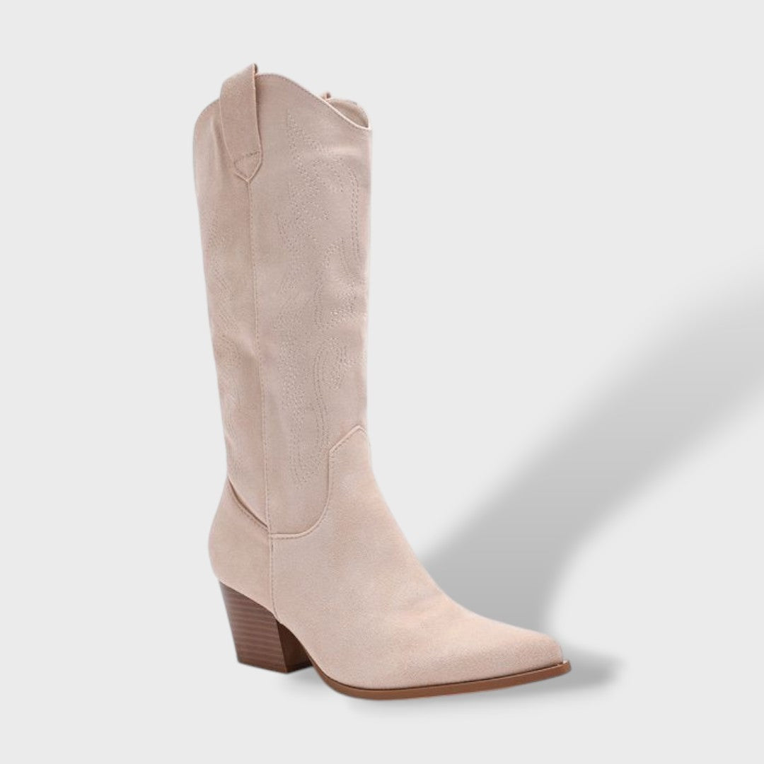 Bottes western de cowboy à hauteur du genou brodées