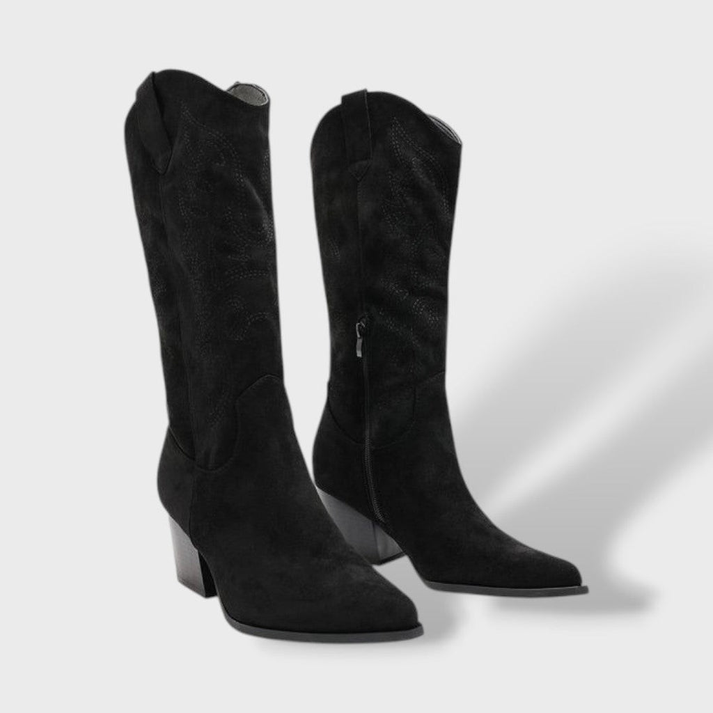 Bottes western de cowboy à hauteur du genou brodées