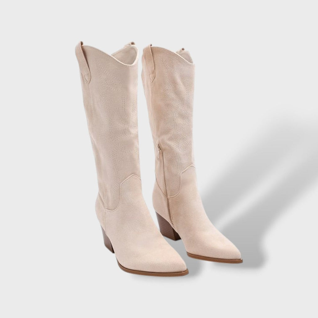 Bottes western de cowboy à hauteur du genou brodées