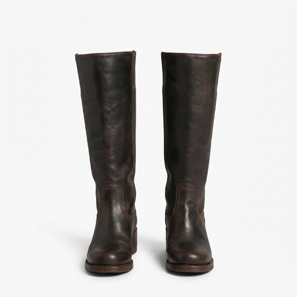 Block Heel Knee High Boots