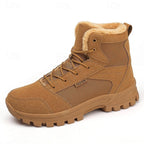 Hiking Ankle Boots Lace Up Sherpa Lined
