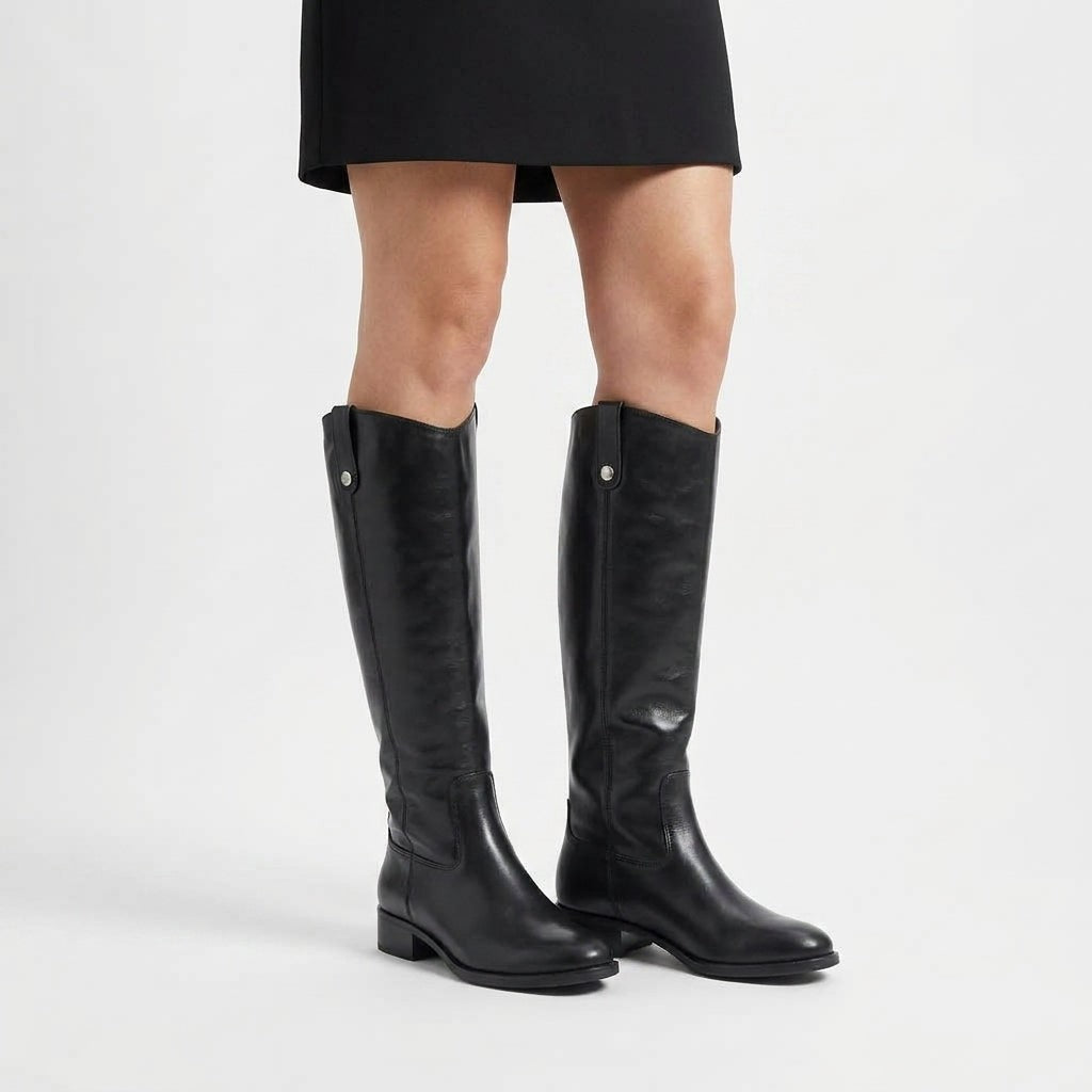 Knee High Riding Boots Block Heel