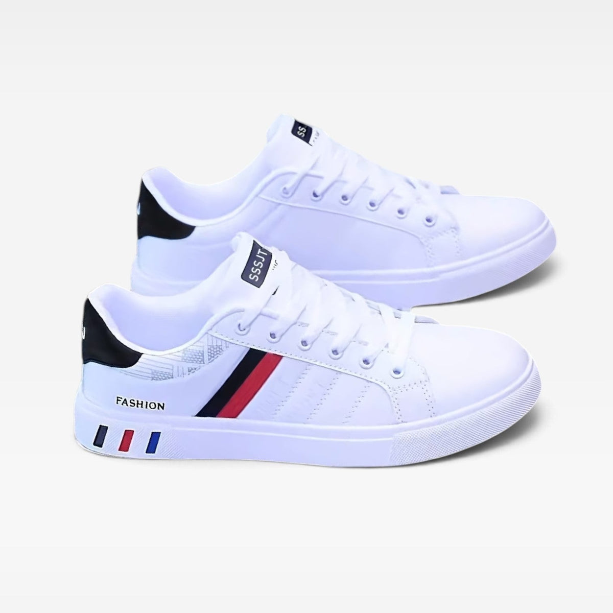 Low Top Casual Sneakers Lace Up Striped