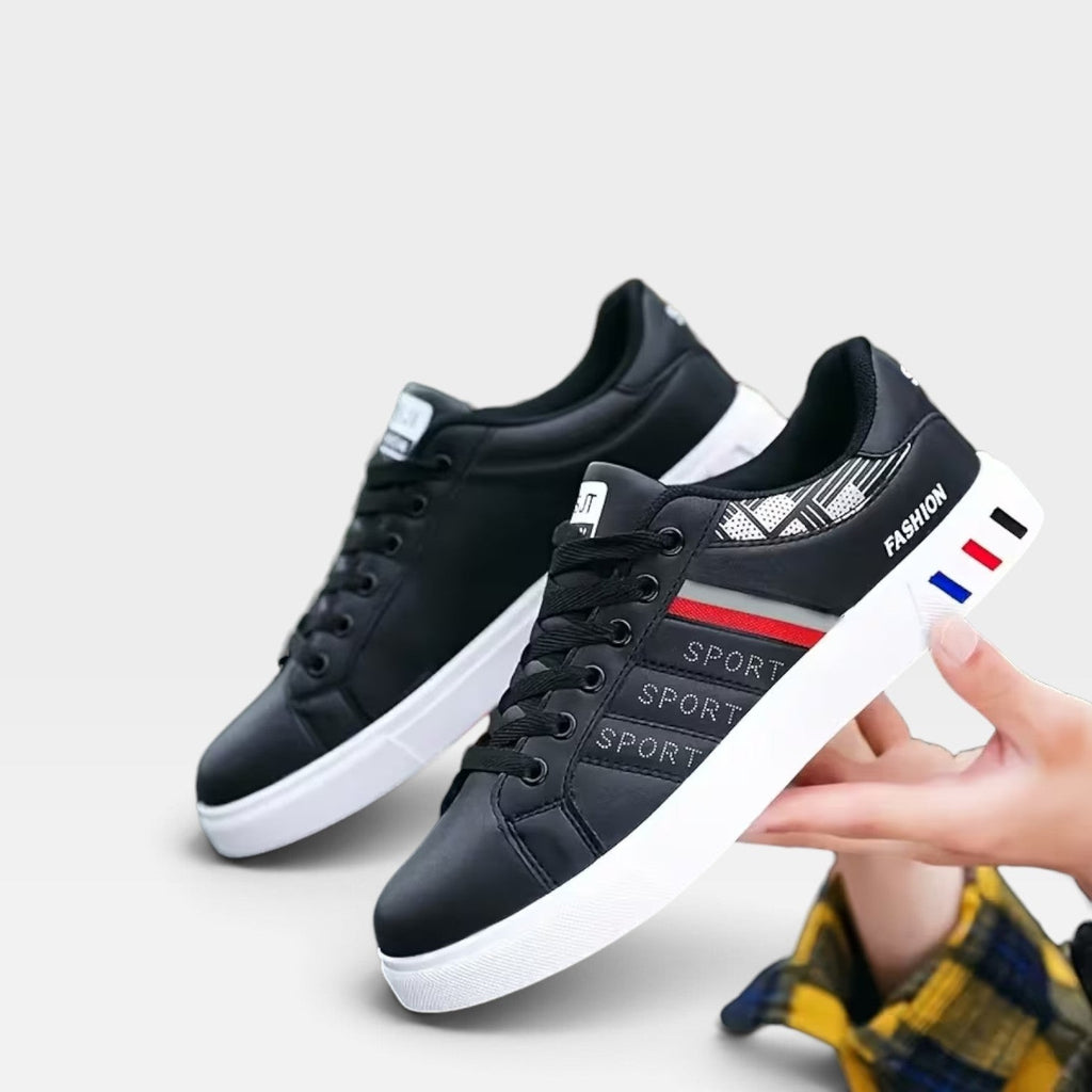 Low Top Casual Sneakers Lace Up Striped