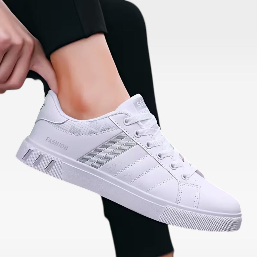 Low Top Casual Sneakers Lace Up Striped