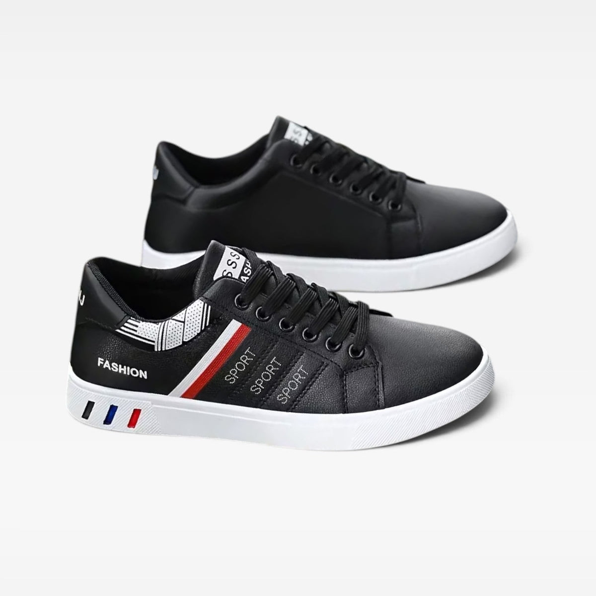 Low Top Casual Sneakers Lace Up Striped