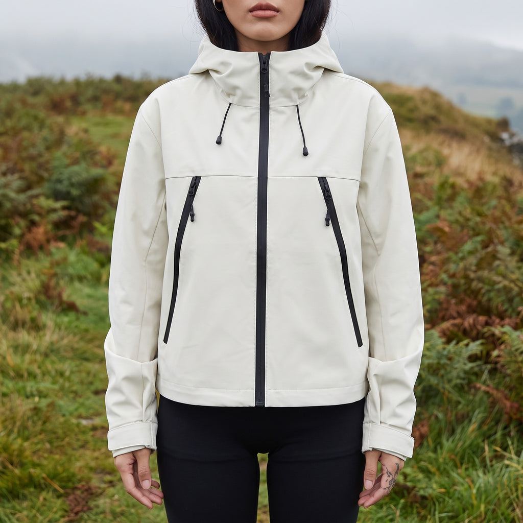Veste coupe-vent de randonnée à capuche Cropped