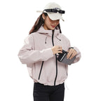 Veste coupe-vent de randonnée à capuche Cropped