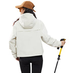 Veste coupe-vent de randonnée à capuche Cropped