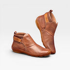 Flat Ankle Boots Slip On Strap Detail