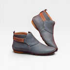 Flat Ankle Boots Slip On Strap Detail