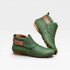 Flat Ankle Boots Slip On Strap Detail